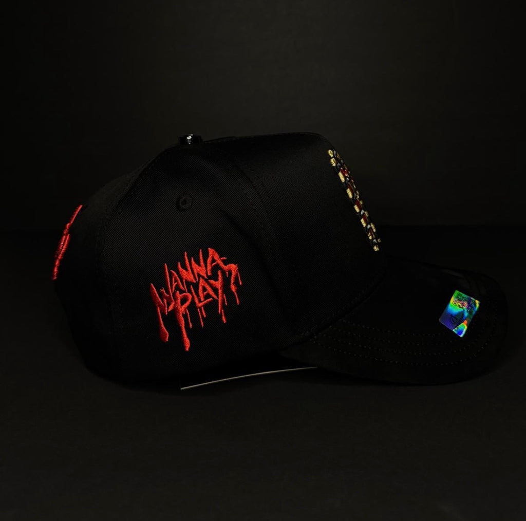 NY Chucky black embroidered