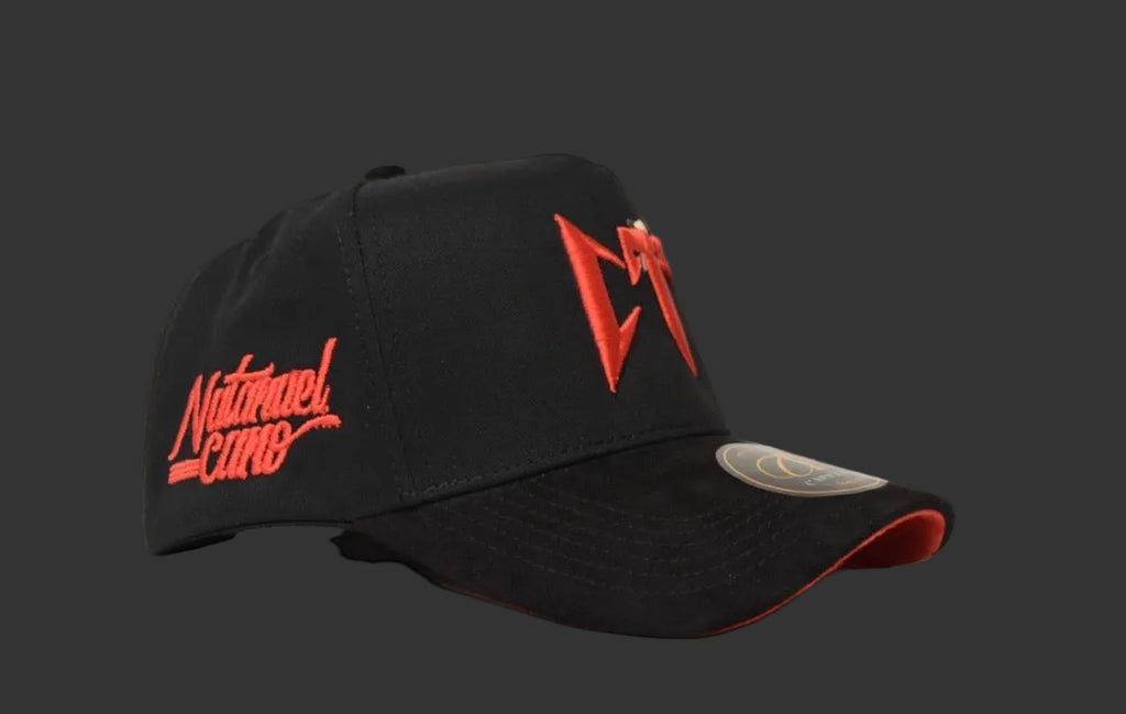 CT  gorra en negro con bordado rojo black