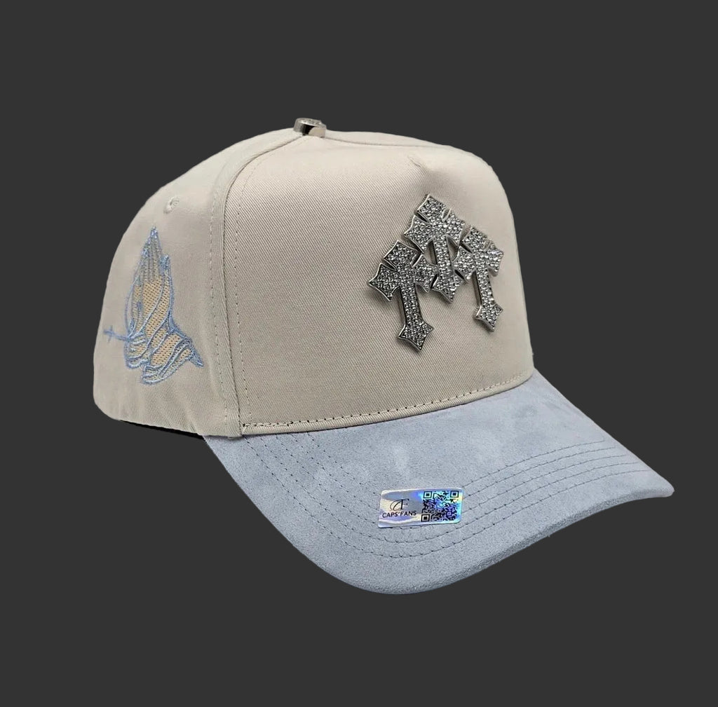 Cruces beige and blue
