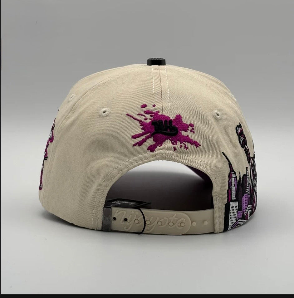NY Graffiti beige/purple