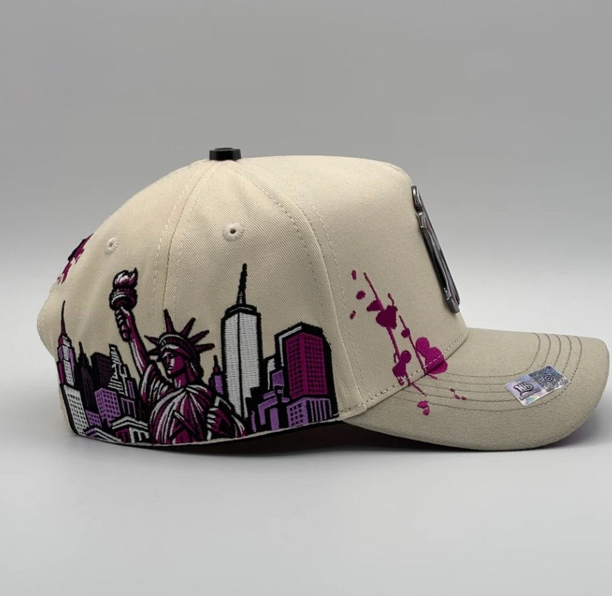 NY Graffiti beige/purple