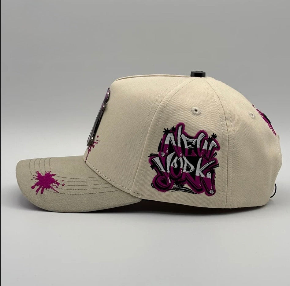 NY Graffiti beige/purple