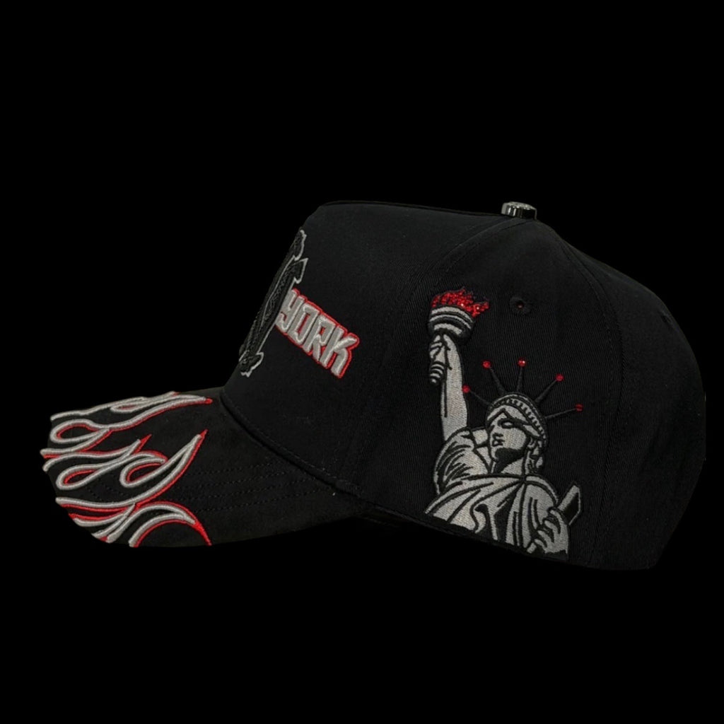 NY Red-Grey with Crystals