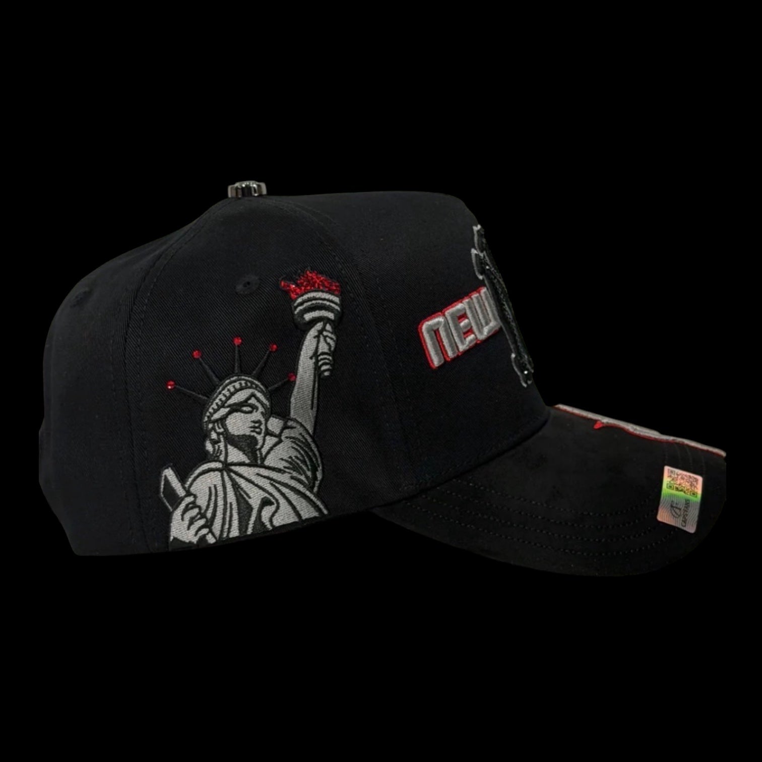 NY Red-Grey with Crystals